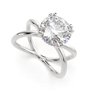 Tatiana Round Cut Solitaire Split Shank Engagement Ring Setting - Nivetta